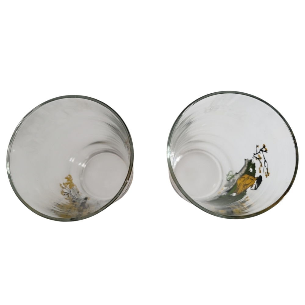 Vintage Mid Century Bird Duck Hunting Glass Tumblers - Set of 6 - Picture 4 of 12